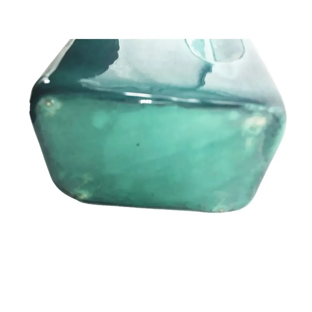 Large Mid-Century Seafoam Green Wavey Vase